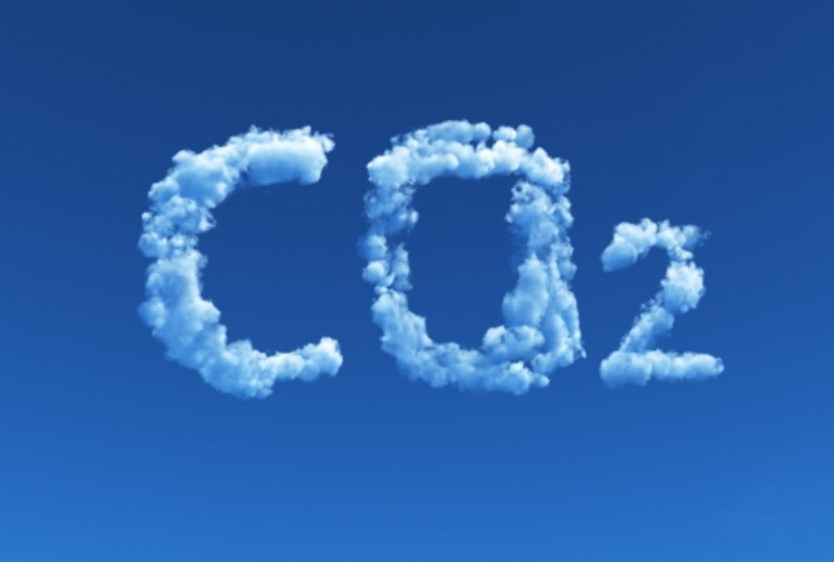 Scritta co2 anidride carbonica in cielo